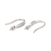 Rack Plating Brass Micro Pave Cubic Zirconia Earring Hooks ZIRC-F126-05P-2