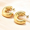 Ion Plating(IP) 316 Surgical Stainless Steel Stud Earrings for Women EJEW-C053-02G-5
