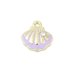 Rack Plating Alloy Enamel and Rhinestone Pendants PALLOY-R151-40G-04-1