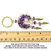 5Pcs 5 Styles Woven Net/Web with Wing Pendant Keychain KEYC-FZ00023-2