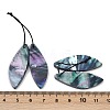 2Pcs Natural Black Lip Shell Pendants FIND-Z079-01G-3