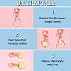 40Pcs 4 Styles 304 Stainless Steel European Dangle Charms PALLOY-UN00005-5