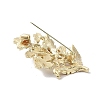 Flower with Heart Alloy Resin Brooch for Women JEWB-C029-15-2