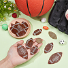 12Pcs 3 Styles Sports Theme Resin Rhinestone Iron on/Sew on Cloth Patches DIY-OC0015-19-3