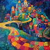 Colorful Village Avenue DIY Diamond Painting Kit PW-WGBDDF2-04-1