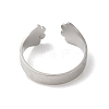 Non-Tarnish 304 Stainless Steel Open Cuff Rings for Women RJEW-G291-04P-3