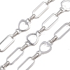 304 Stainless Steel Heart & Oval Link Chains CHS-B013-02P-1