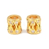 Brass Micro Pave Clear Cubic Zirconia European Beads CU-CBA6A75-24G-1