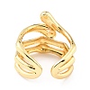 Brass Cuff Rings RJEW-K233-36G-2