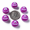 Opaque Striped Acrylic Beads MACR-S373-27B-02-4