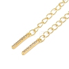 Brass Micro Pave Cubic Zirconia Ends with Chain KK-H480-53G-2