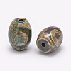 Tibetan Style 3-Eye dZi Beads X-TDZI-G009-B42-2