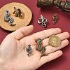6Pcs 6 Styles Snake Zinc Alloy Lapel Pin Backs for Backpack Clothes JEWB-CJ0001-64-4