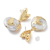 Natural Pearl Dangle Stud Earrings EJEW-P256-39G-2