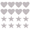 AHADERMAKER 16Pcs 2 Style Glitter Hotfix Rhinestone DIY-GA0002-49-1