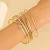 6Pcs Alloy Bangle Set for Women WG160B4-11-1