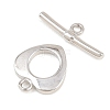 Heart Brass Toggle Clasps KK-G548-43P-05-2