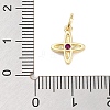 Cross Charms Rack Plating Brass Cubic Zirconia KK-M293-20G-02-3