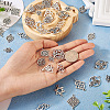  72Pcs 12 Styles Tibetan Style Alloy Connector Charms TIBE-TA0001-29-6