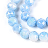Anti-Tarnish Electroplate Glass Beads Strands GLAA-N010-10mm-06-2