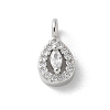 Brass Micro Pave Cubic Zirconia Pendants KK-P292-06P-1