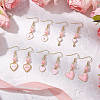 Alloy Enamel Heart Dangle Earrings EJEW-JE06272-01-2