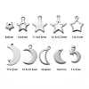 Tarnish Resistant 200Pcs 10 Style 304 Stainless Steel Charms STAS-LS0001-33P-3