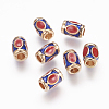 Alloy Enamel Beads PALLOY-P144-12KCG-1