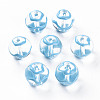 Transparent Glass Enamel Beads GLAA-N049-011A-1