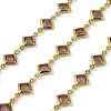 Brass Glass Rhombus Link Chains CHC-R001-05G-06-1