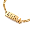 Constellation 202 Stainless Steel Figaro Chain Link Bracelets for Women Men LS-AJEW-U006-01J-2
