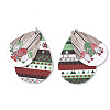 Christmas Theme PU Leather Big Pendants FIND-R080-07-2