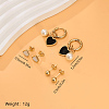 3 Pairs Elegant Stainless Steel Earring Sets OF1161-3-2