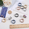SUNNYCLUE 12Pcs 6 Colors 304 Stainless Steel Grooved Finger Ring Settings RJEW-SC0001-01C-3