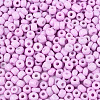 8/0 Baking Paint Glass Round Seed Beads SEED-S036-01B-08-3