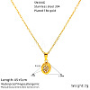 304 Stainless Steel Crystal Rhinestone Pendant Necklaces for Women WG594E0-02-1