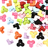 60Pcs Baking Paint Opaque Acrylic Beads OACR-SP0001-91-1