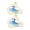 Ocean Alloy Enamel Pendants ENAM-B041-01S-1