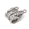 Brass Micro Pave Clear Cubic Zirconia Connector Charms CU-CBA61B8-01P-2