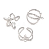 Starfish 304 Stainless Steel Cuff Ring Settings SA-CBA7DC2-01P-1