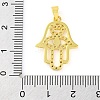 Brass Micro Pave Clear Cubic Zirconia Pendants KK-S401-01G-3