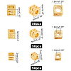 150Pcs 3 Style Brass Spacer Beads KK-FH0003-57-4