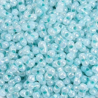 Opaque Colours Luster Glass Seed Beads SEED-K010-04E-1