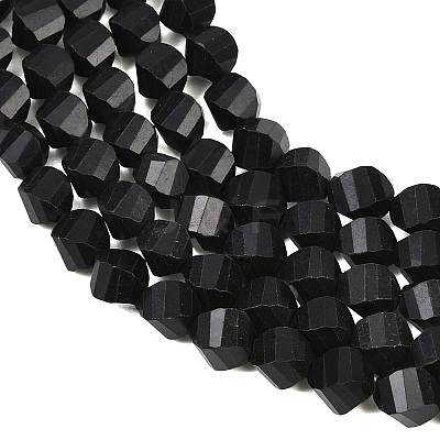 Natural Shungite Beads Strands G-P611-C35-01-1