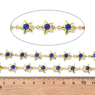 Brass Glass Link Chains CHC-R001-06G-04-1