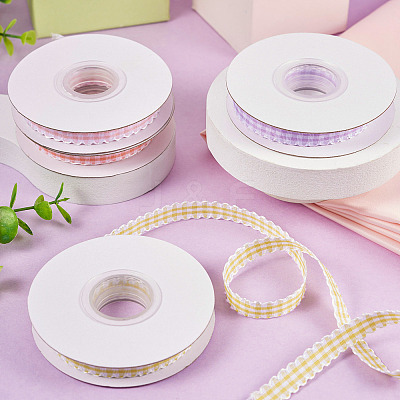 10 Yards Flat Polycotton(Polyester Cotton) Ribbon OCOR-TAC0030-01I-1