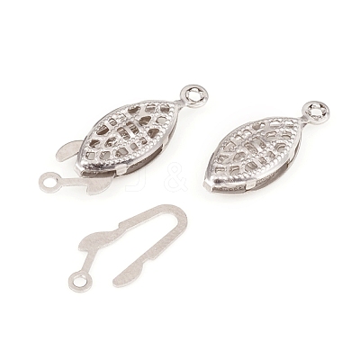 Tarnish Resistant 304 Stainless Steel Box Clasps STAS-G229-03P-1