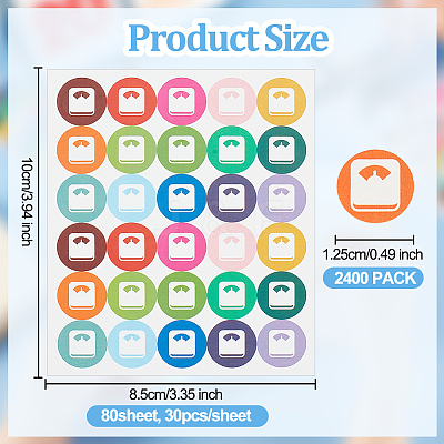Round Dot PVC Decorative Stickers DIY-WH0423-012-1