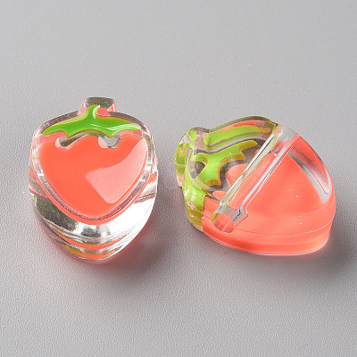 Transparent Enamel Acrylic Beads X1-TACR-S155-003A-1