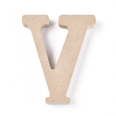 Letter Unfinished Wood Slices DIY-WH0162-62V-1